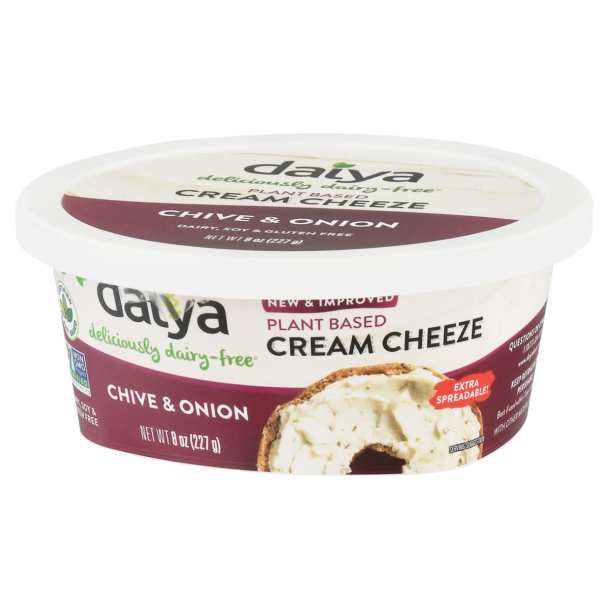 slide 4 of 9, Daiya Dairy Free Chive and Onion Vegan Cream Cheese - 8 oz, 8 oz