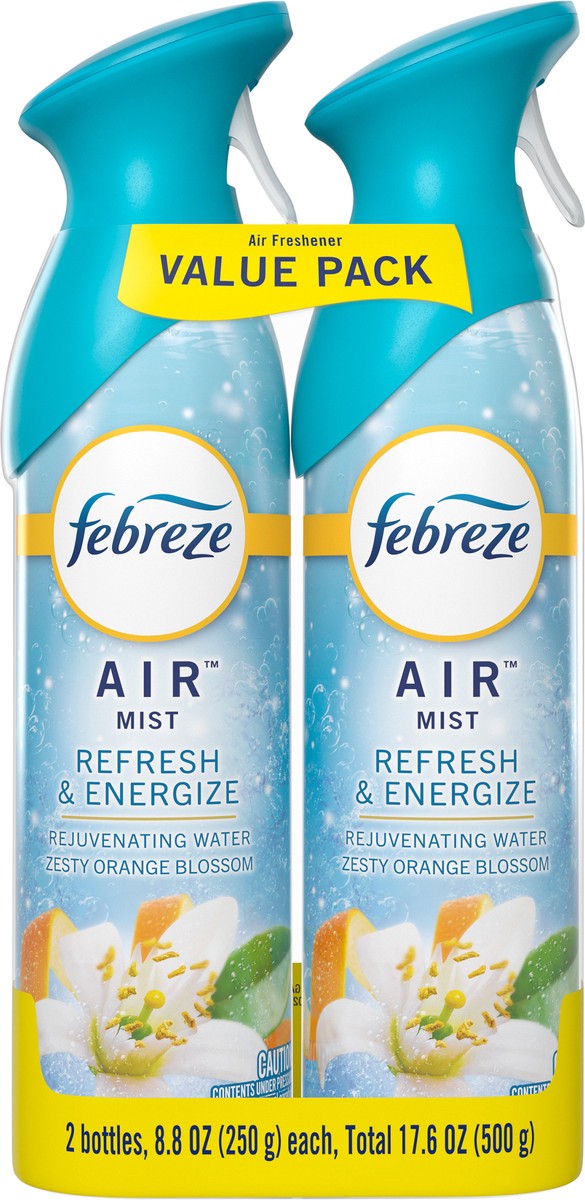 slide 2 of 3, Febreze Air Freshener Spray, Odor-Fighting Room Spray, Refresh & Energize Scent, 8.8oz, 2 Count, 2 ct