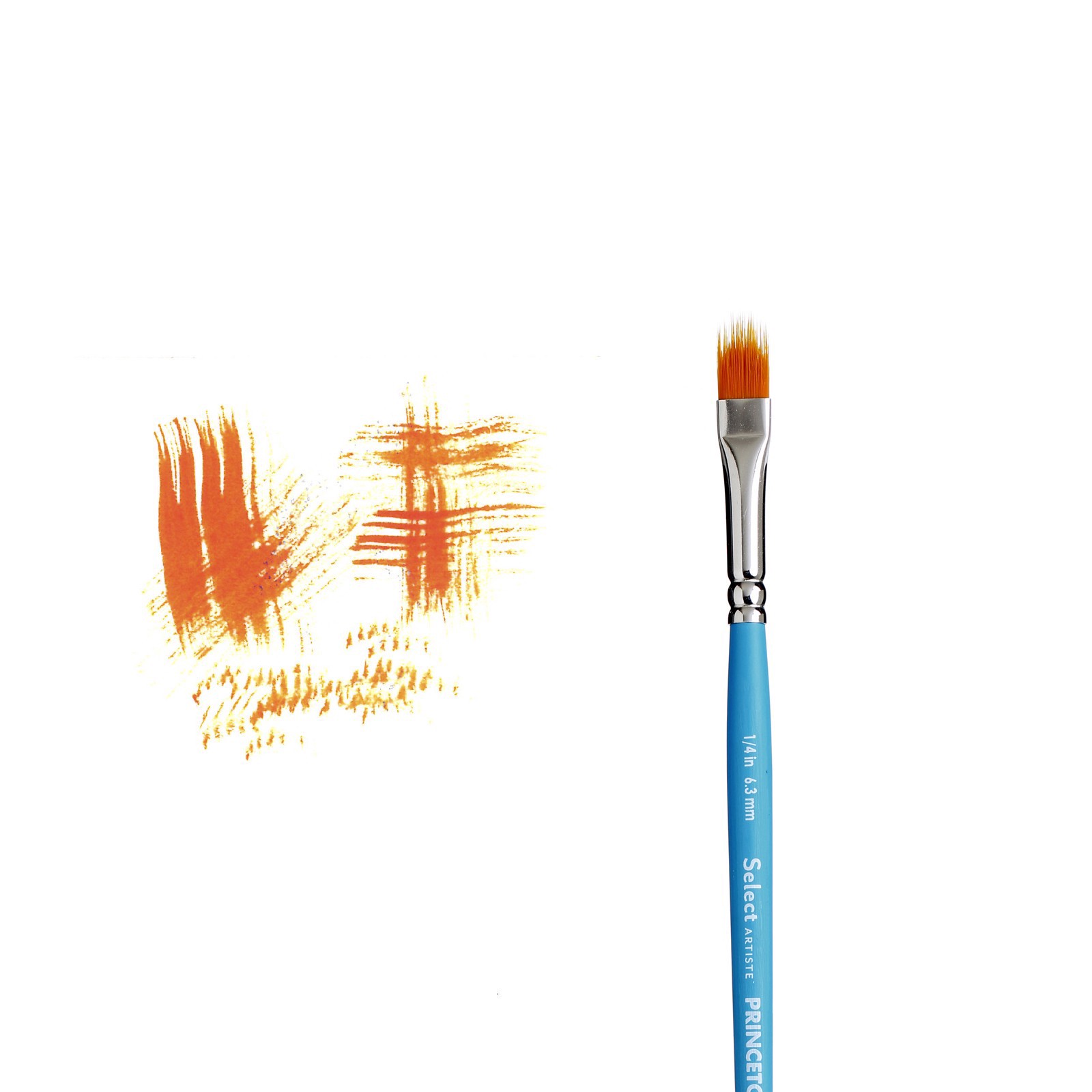 slide 4 of 5, Princeton Artist Brush Co Princeton Select Artiste Series 3750 Short Handle Filbert Grainer Brush, 1/4 in