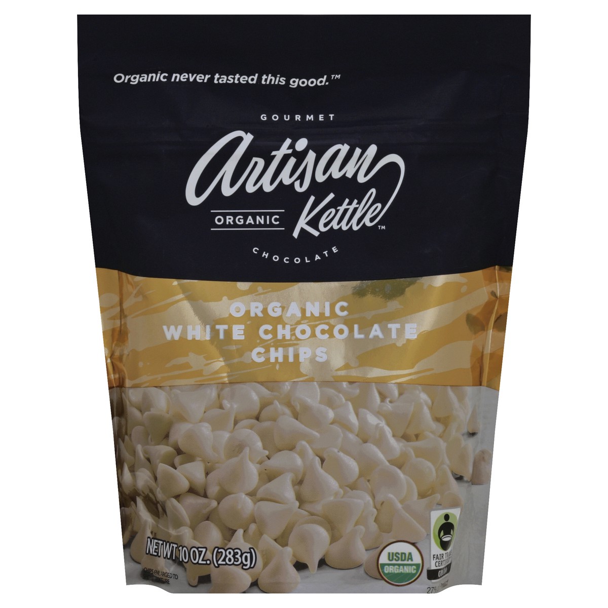 slide 3 of 3, Artisan Kettle Organic White Chocolate Chips, 10 oz