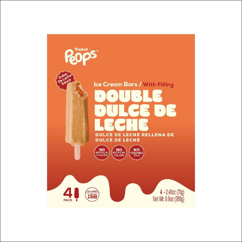 slide 1 of 1, Tropical Peops Ice Cream Bars Double Dulce De Leche, 9.9 fl