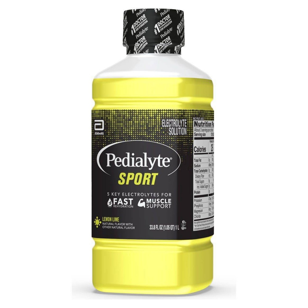 Pedialyte Sport Ready-to-Drink Electrolyte Solution Lemon Lime 33.8 fl ...