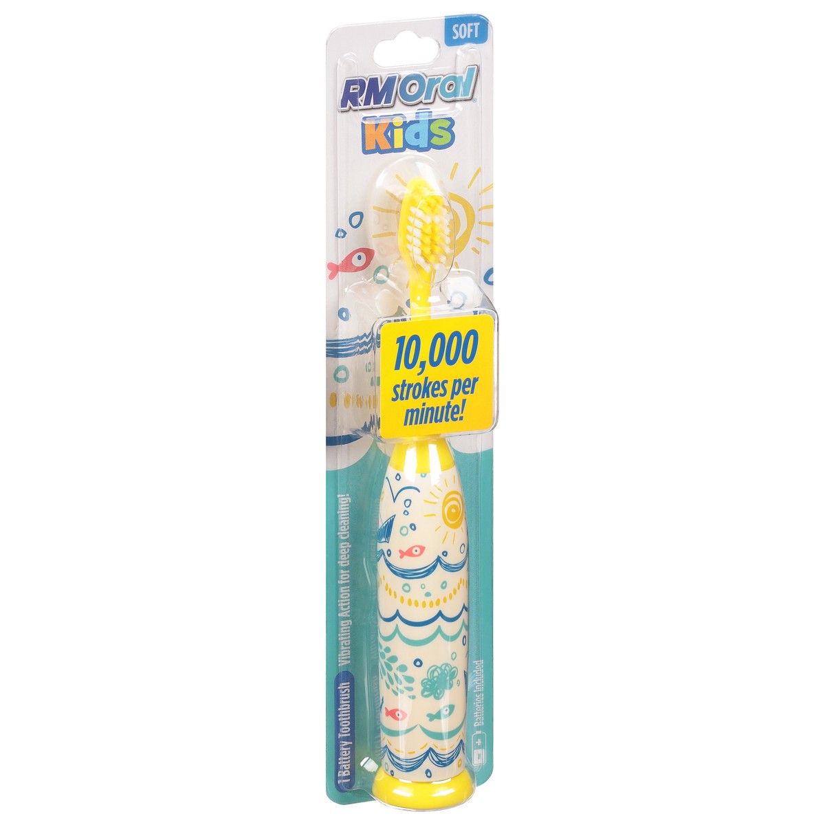 slide 3 of 9, RM Oral Kids Soft Battery Toothbrush 1 1 ea, 1 ct