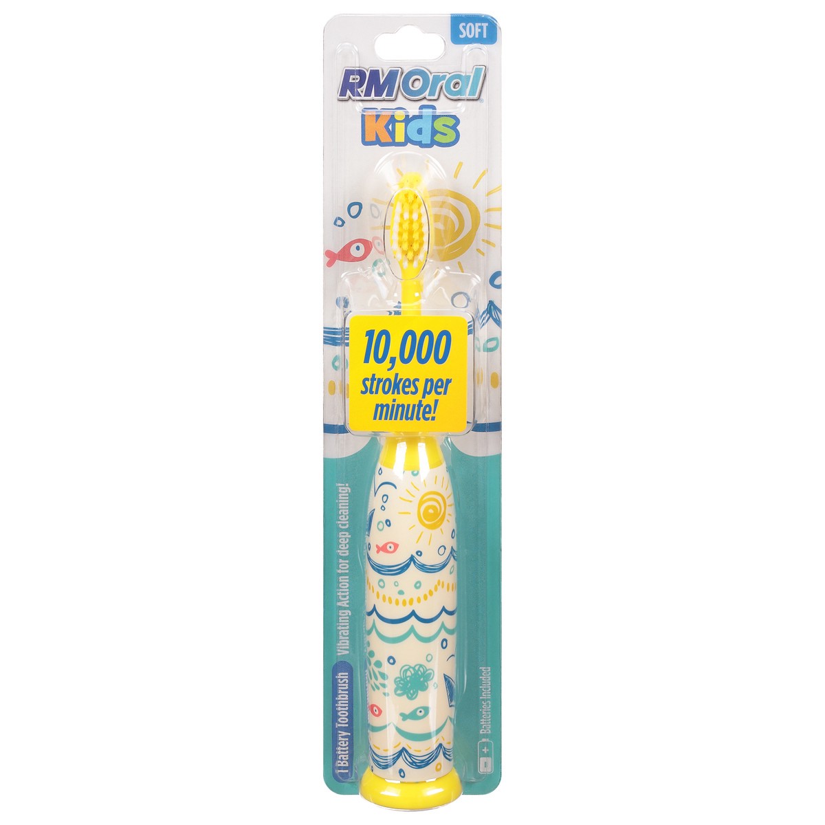 slide 1 of 9, RM Oral Kids Soft Battery Toothbrush 1 1 ea, 1 ct
