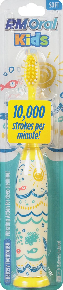 slide 8 of 9, RM Oral Kids Soft Battery Toothbrush 1 1 ea, 1 ct