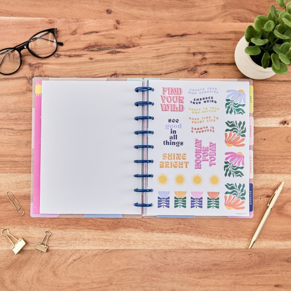 slide 5 of 10, 2024 Happy Planner Monthly/Weekly Classic Happy Planner, 7"" X 9-1/4"", Rio Vibes, July 2024 To June 2025, 1 ct