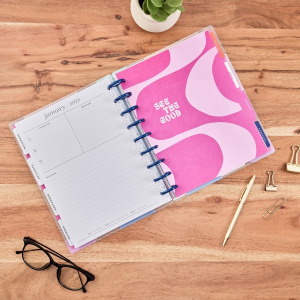 slide 9 of 10, 2024 Happy Planner Monthly/Weekly Classic Happy Planner, 7"" X 9-1/4"", Rio Vibes, July 2024 To June 2025, 1 ct