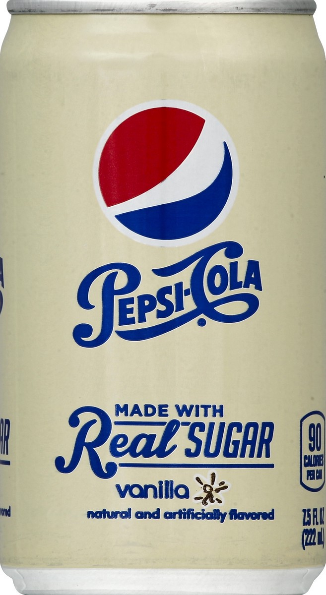 slide 2 of 4, Pepsi Cola Real Sugar Vanilla 7.5 Fluid Ounce Aluminum Can - 7.5 oz, 7.5 oz