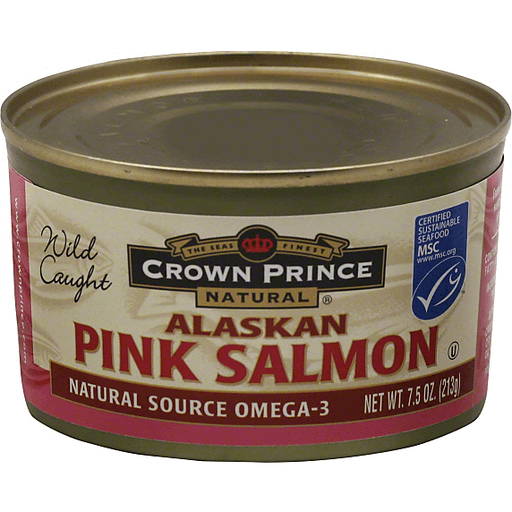 slide 2 of 2, Crown Prince Natural Pink Salmon, 7.5 oz