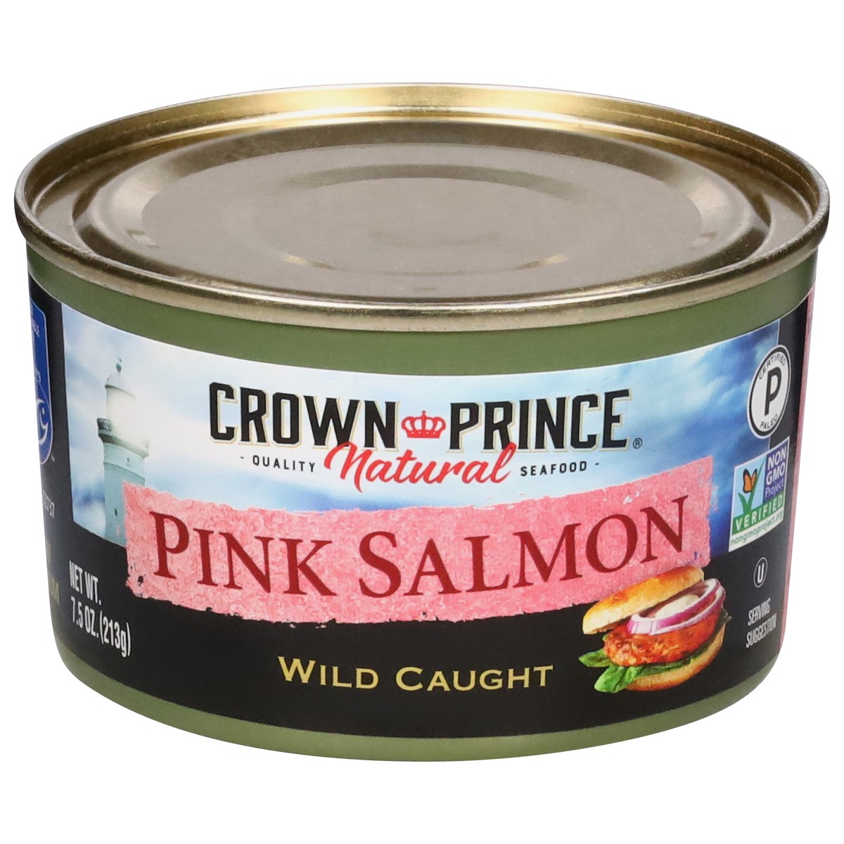 slide 1 of 3, Crown Prince Natural Pink Salmon, 7.5 oz