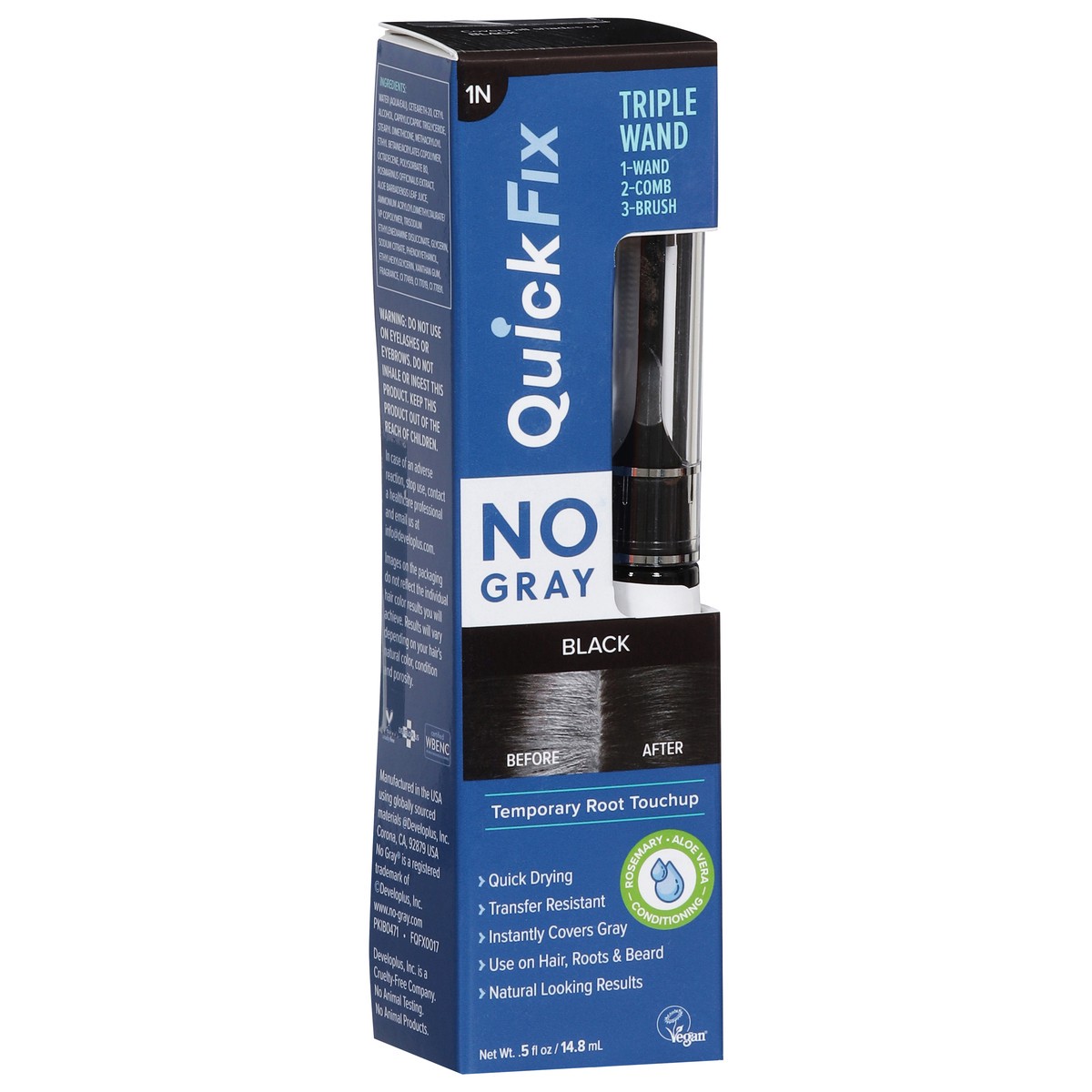 slide 12 of 12, No Gray Black 1N Instant Root Touchup Quick Fix 0.5 fl oz, 0.5 fl oz