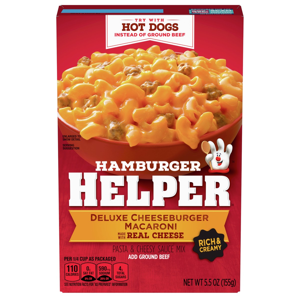 slide 1 of 4, Hamburger Helper, Deluxe Cheeseburger Macaroni, 5.5 oz, 5.5 oz