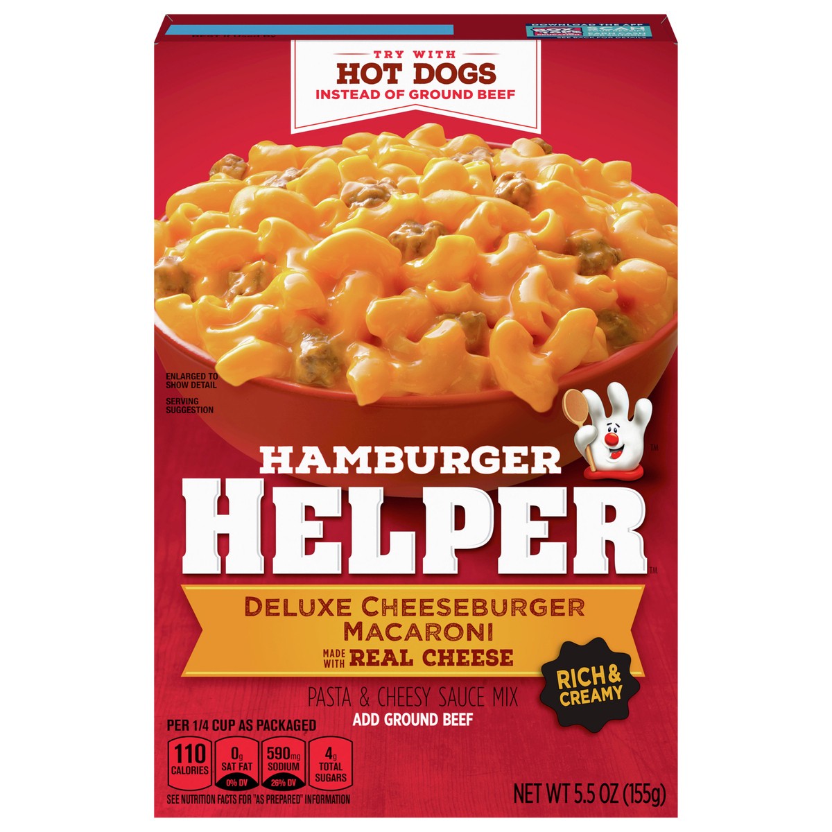 slide 1 of 4, Hamburger Helper\, Deluxe Cheeseburger Macaroni\, 5.5 oz, 5.5 oz