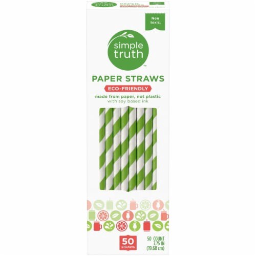 slide 1 of 4, Simple Truth Paper Straws 50 ea, 50 ct