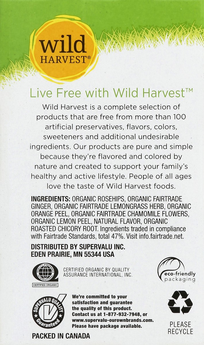 slide 4 of 8, Wild Harvest Organic Gngr/Lemon Herbal Tea - 16 ct, 16 ct