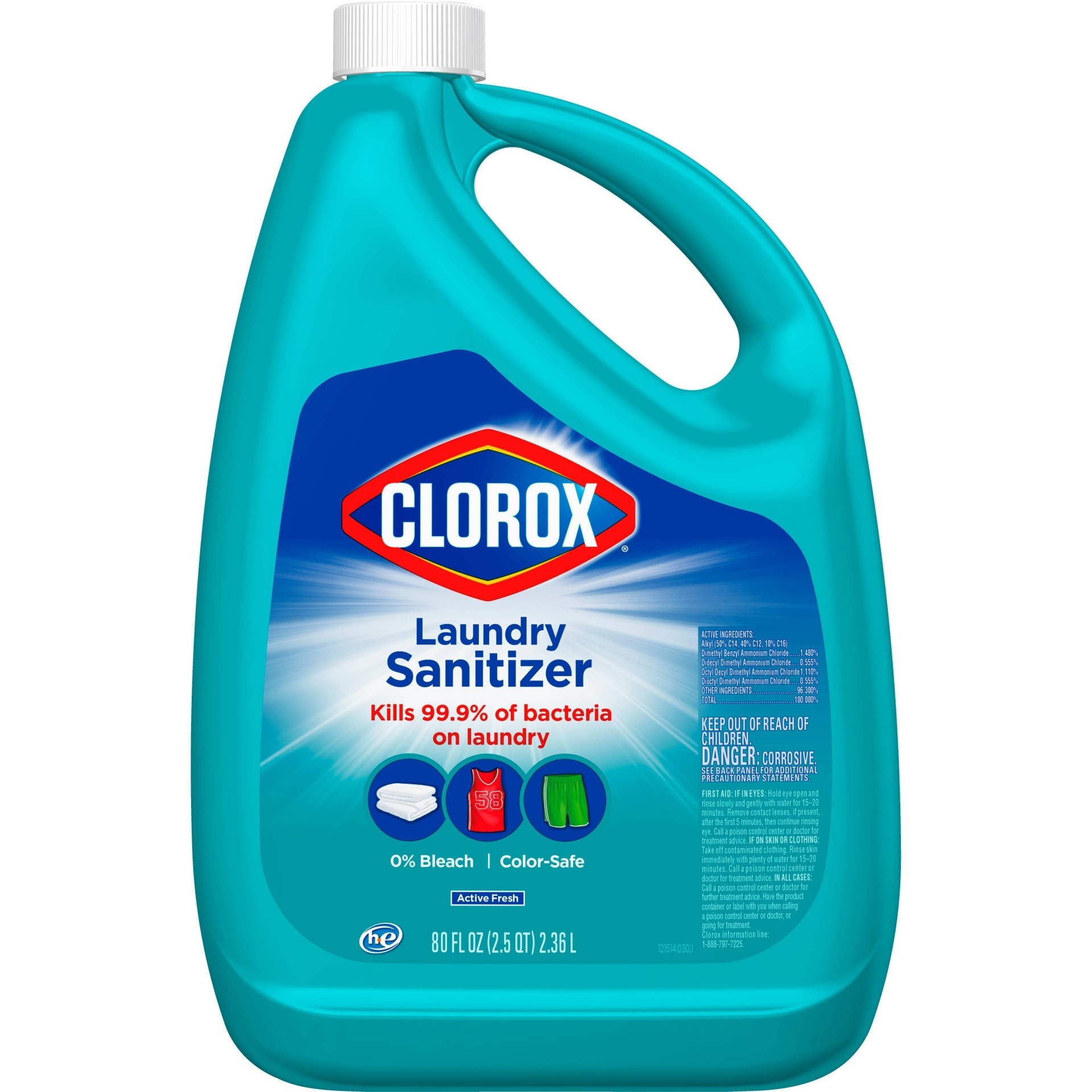 slide 1 of 1, Clorox Active Fresh Liquid Fabric Odor Remover, 80 oz