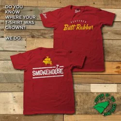 Smokehouse Butt Rubber T-Shirt Ladies 2xl