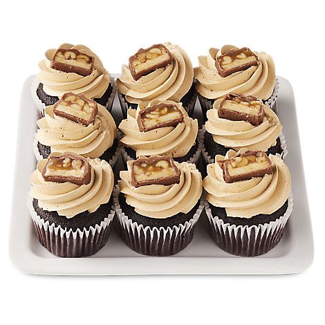 slide 1 of 1, Bakery Cupcake Snickers 9 Count - Each, 9 ct