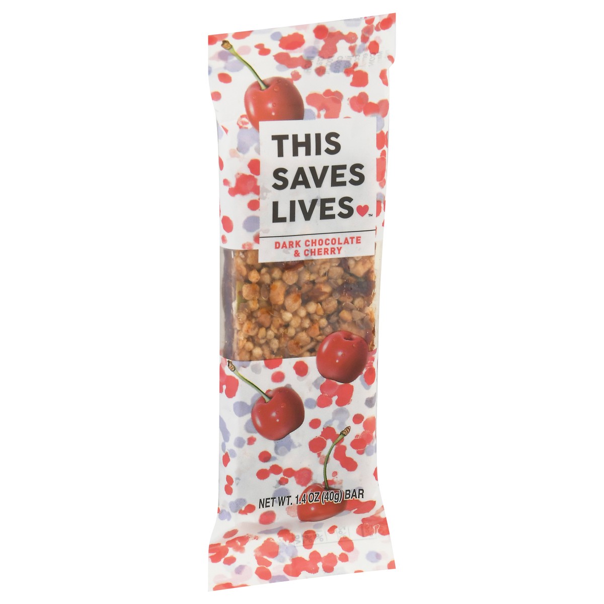 slide 13 of 13, This Saves Lives Dark Chocolate & Cherry Bar 1.4 oz Bag, 1.4 oz