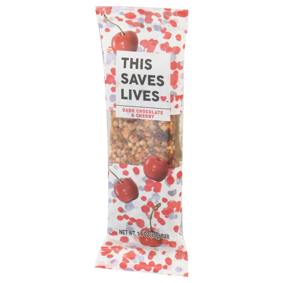 slide 11 of 13, This Saves Lives Dark Chocolate & Cherry Bar 1.4 oz Bag, 1.4 oz