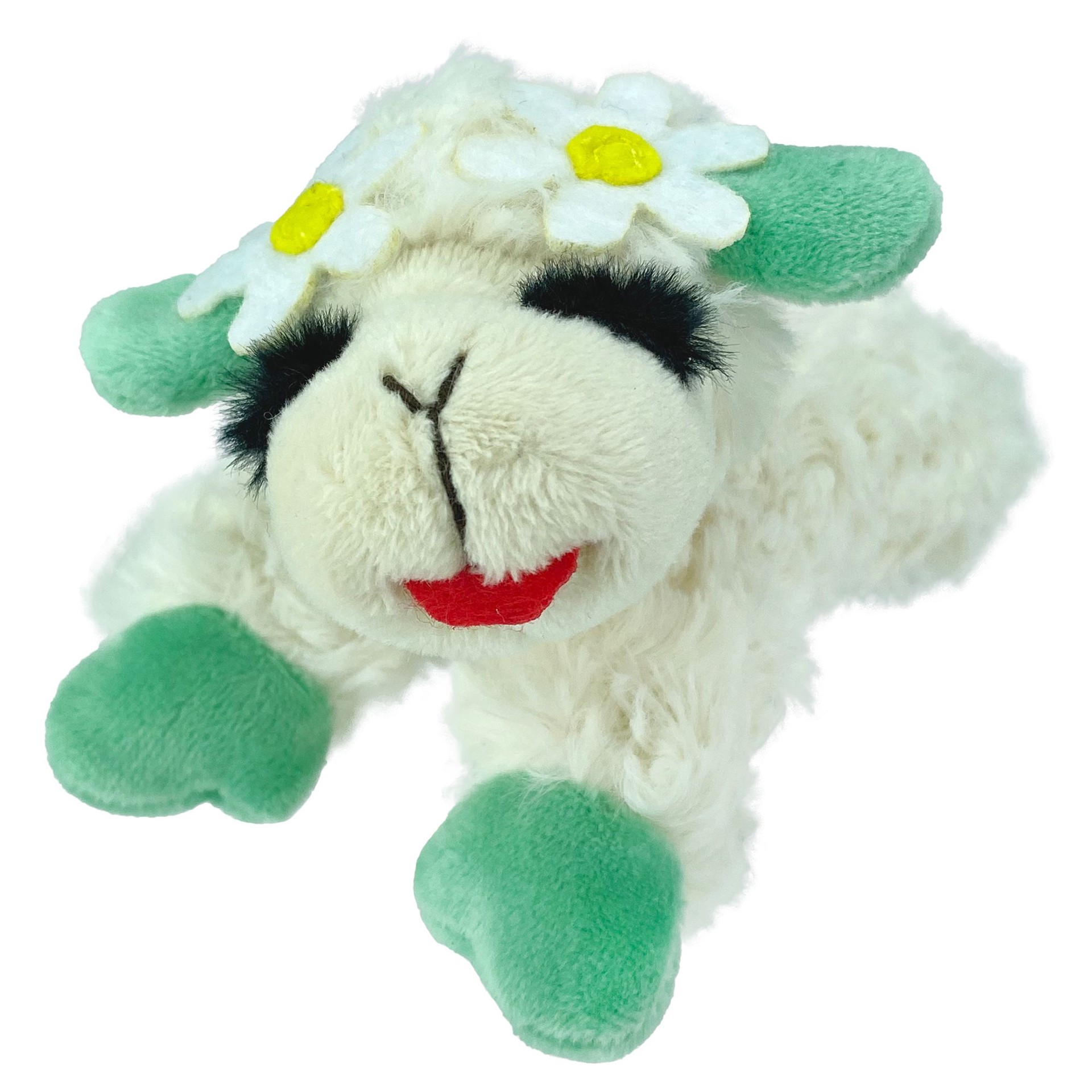 slide 1 of 1, Multipet Spring Lamb Chop with Flowers Dog Toy, 1 ct