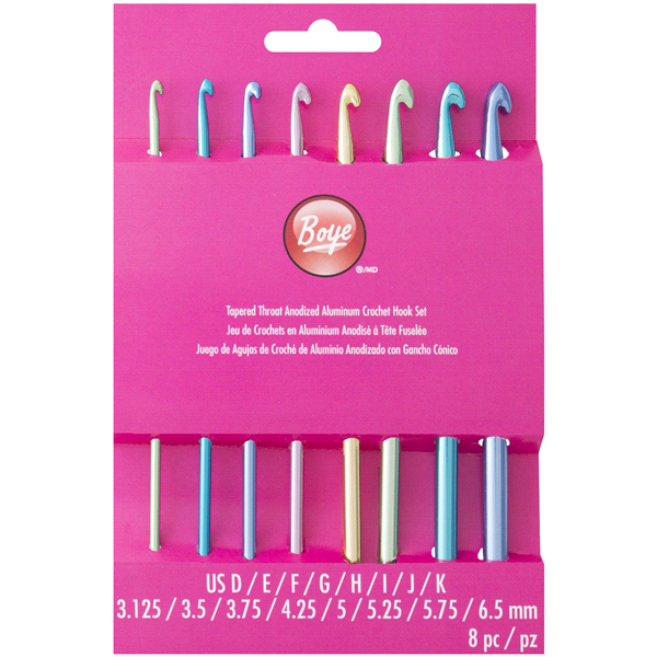 Boye Aluminum Crochet Hook Set Sizes DK 8 ct Shipt
