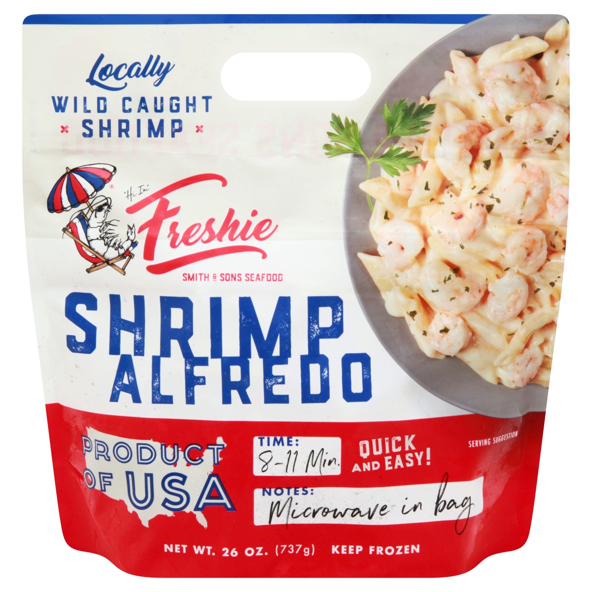 slide 11 of 13, Freshie Shrimp Alfredo, 26 oz