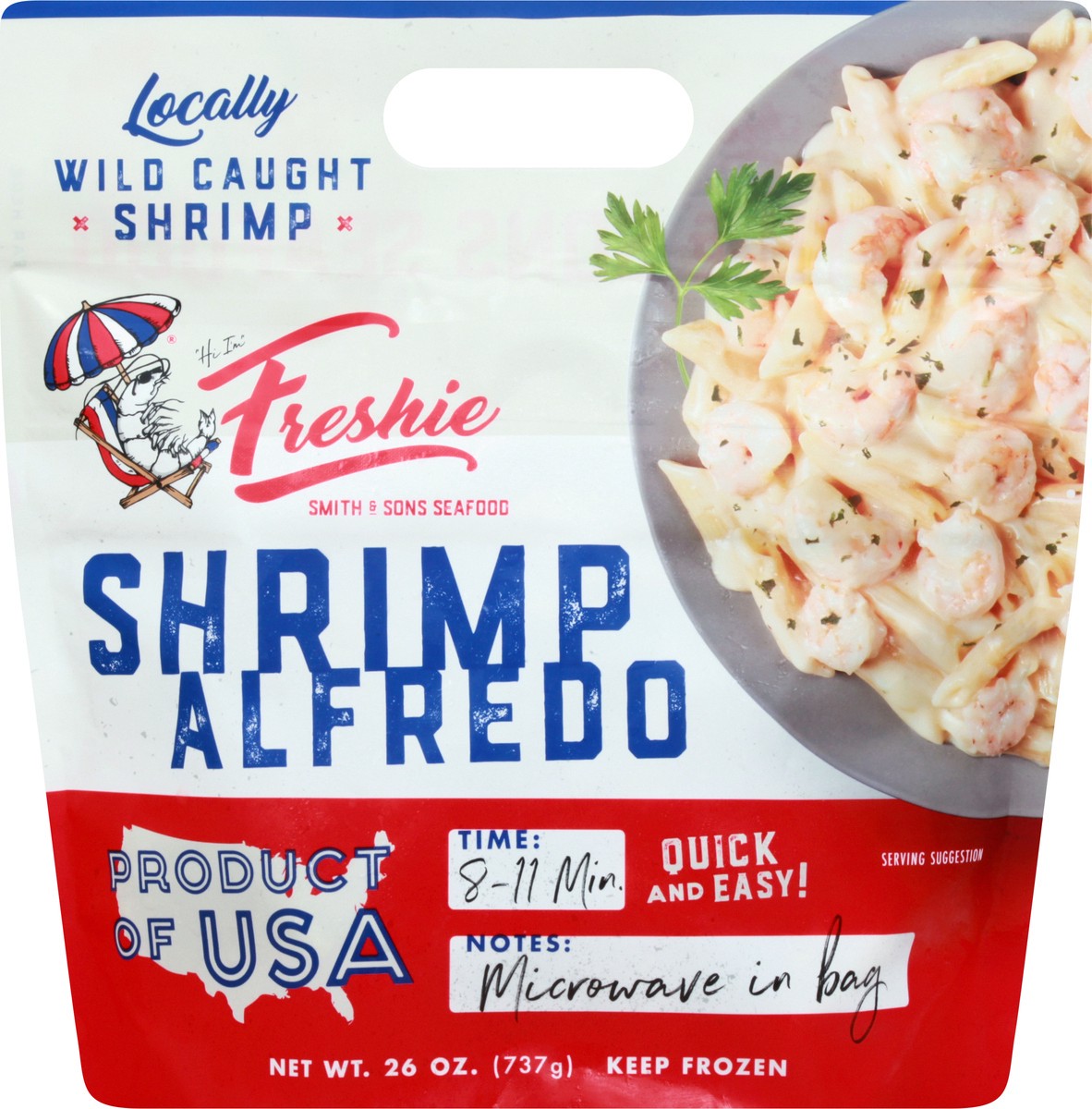 slide 1 of 13, Freshie Shrimp Alfredo, 26 oz
