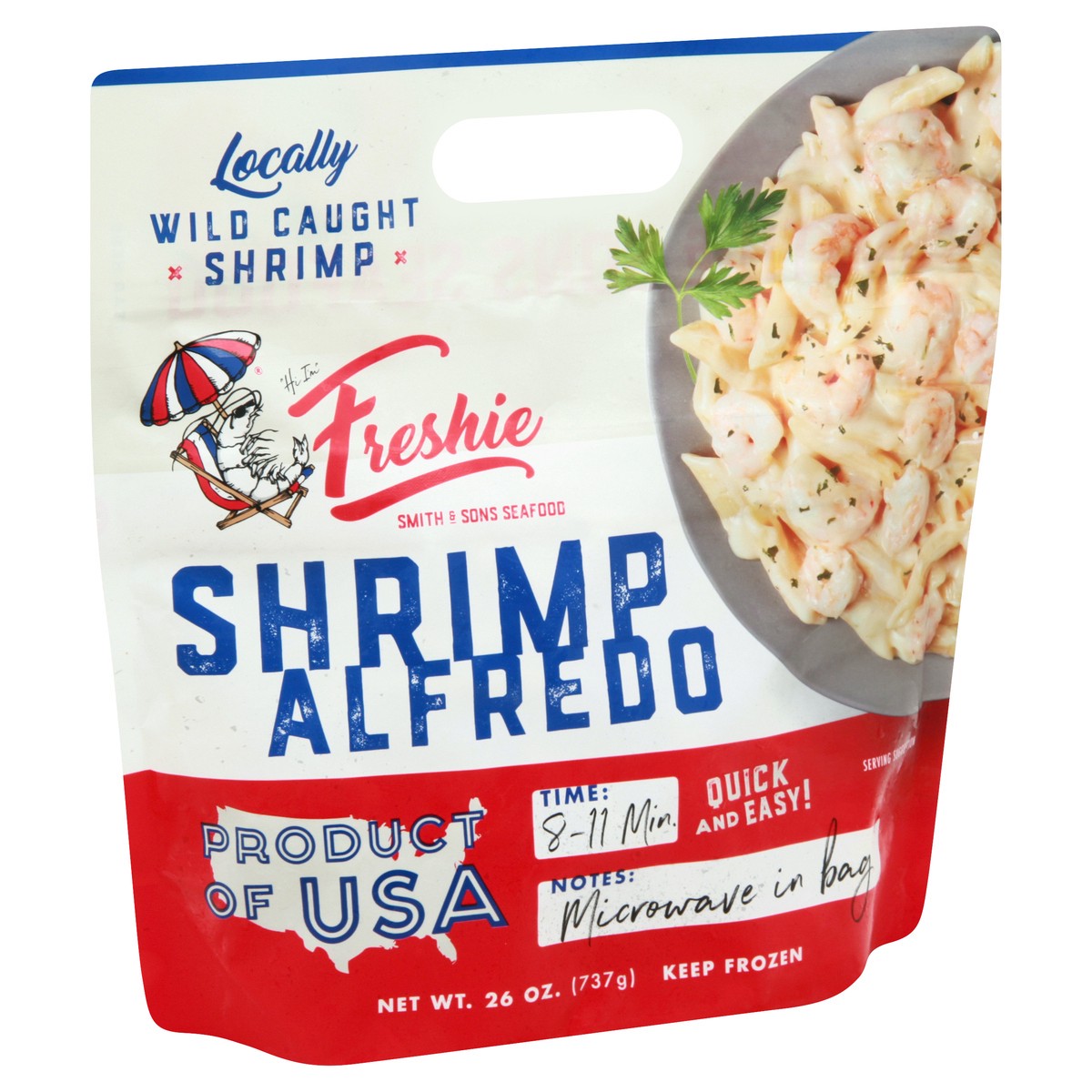 slide 8 of 13, Freshie Shrimp Alfredo, 26 oz
