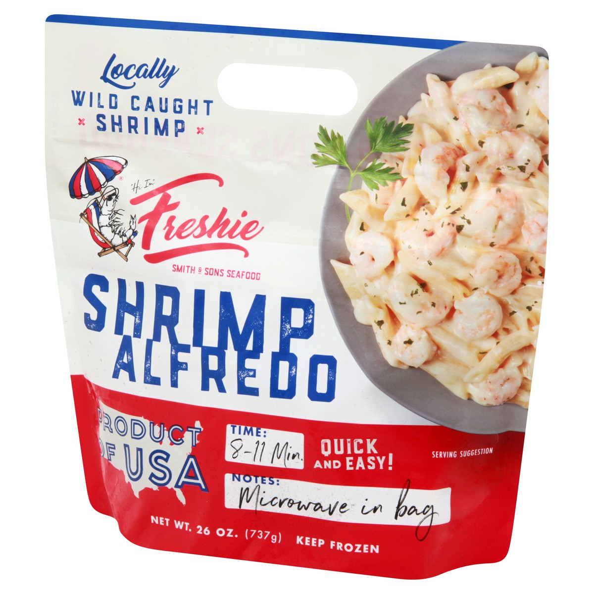 slide 4 of 13, Freshie Shrimp Alfredo, 26 oz