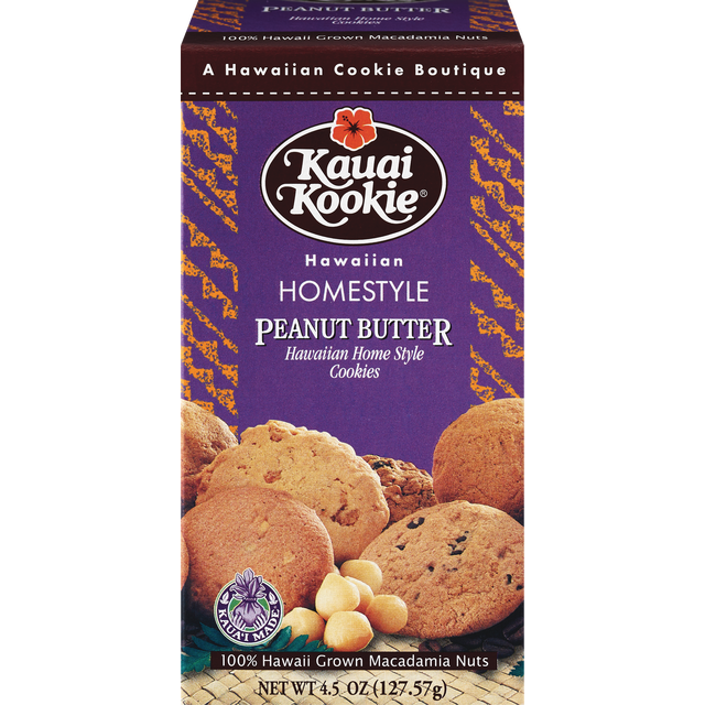 slide 1 of 1, Kauai Kookie Hawaiian Home Style Cookies Peanutbutter, 5 oz