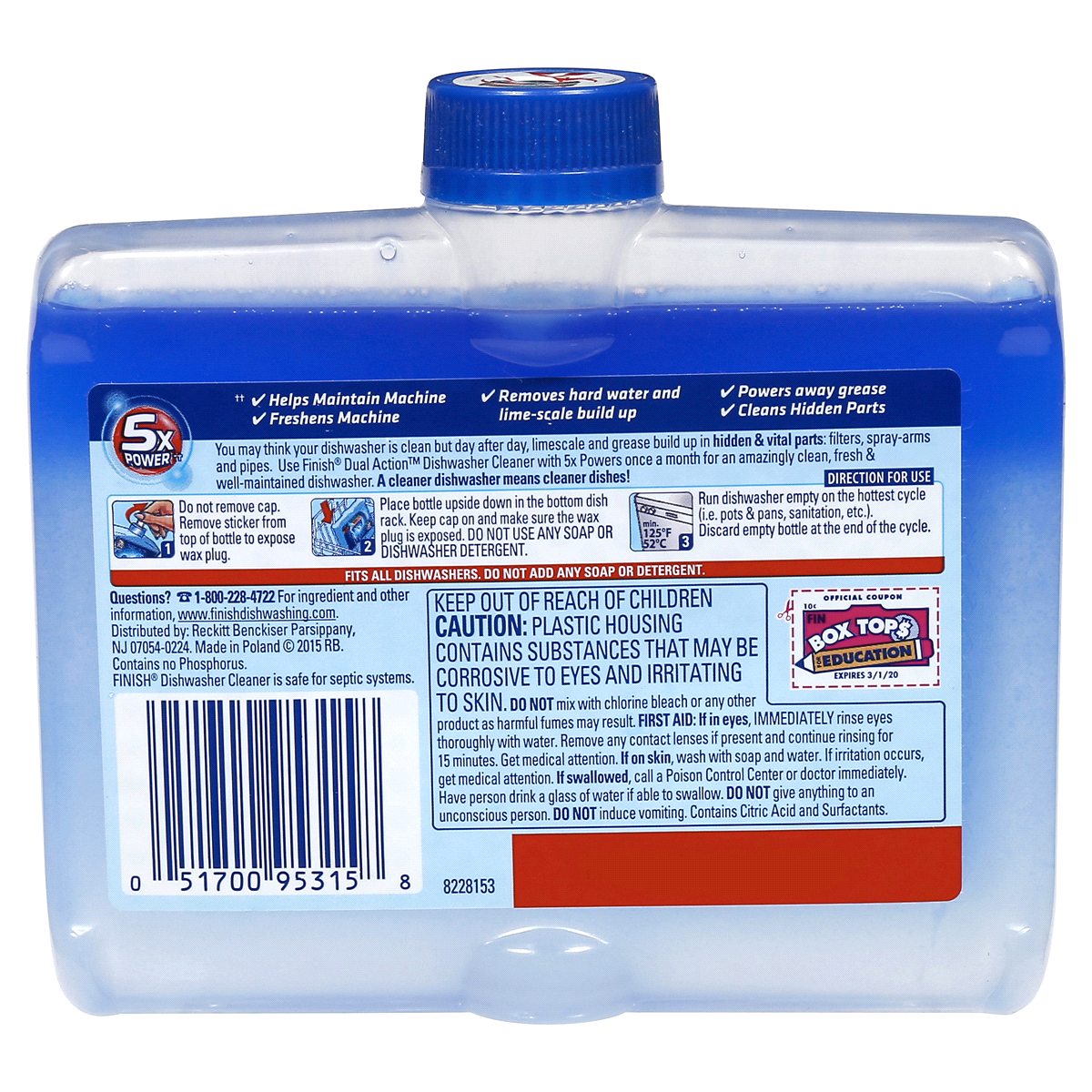 Finish Liquid Dishwasher Machine Cleaner 8.45 oz Shipt