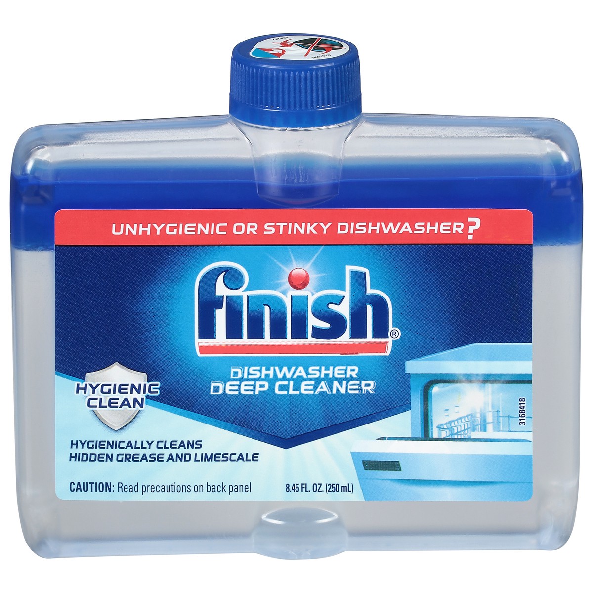 slide 1 of 9, Finish Liquid Dishwasher Machine Cleaner, 8.45 oz