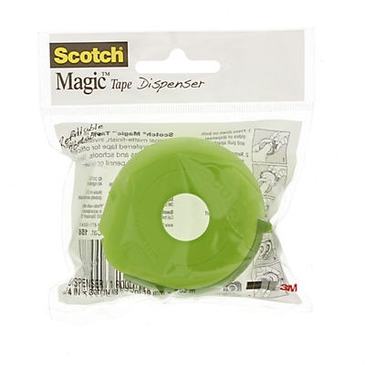 slide 1 of 1, Scotch Dispenser With Magic Tape, Assorted Colors, 1 ct