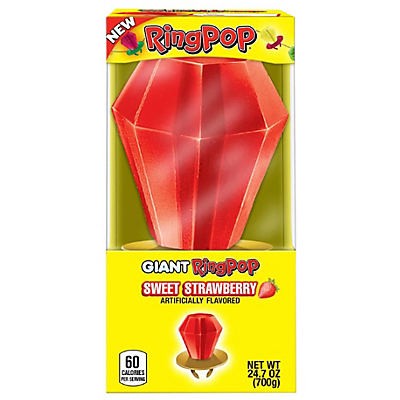 slide 1 of 1, Bazooka Giant Ring Pop, 1 ct