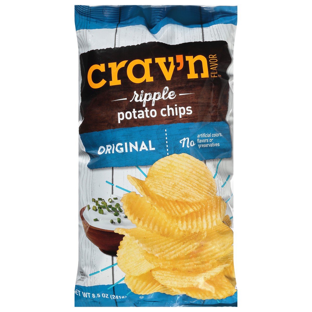 slide 2 of 2, Crav'n Flavor Ripple Original Potato Chips 8.5 oz, 8.5 oz