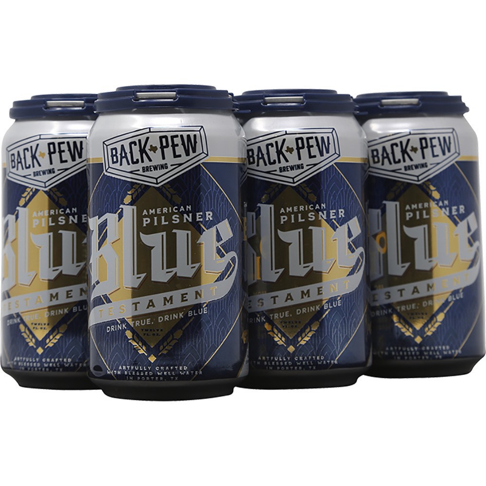 slide 1 of 1, Back Pew Blue Testament Pilsner - Cans, 6 ct; 12 oz