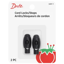 Dritz Cord Stops - Black - 2 Ct.