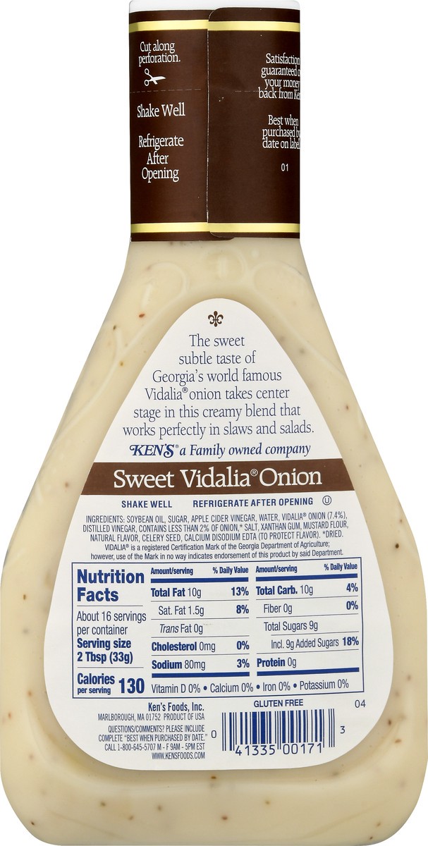 slide 5 of 11, Ken's Steak House Sweet Vidalia Onion Dressing 16 oz, 16 oz