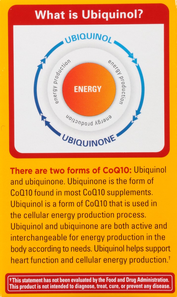 slide 5 of 9, Nature Made CoQ10 Active Form 100 mg Softgels Ubiquinol 30 ea, 30 ct