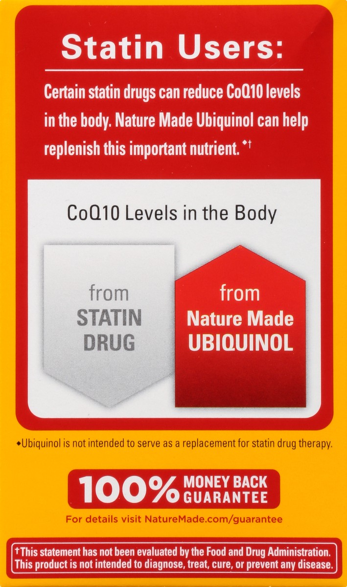 slide 7 of 9, Nature Made CoQ10 Active Form 100 mg Softgels Ubiquinol 30 ea, 30 ct
