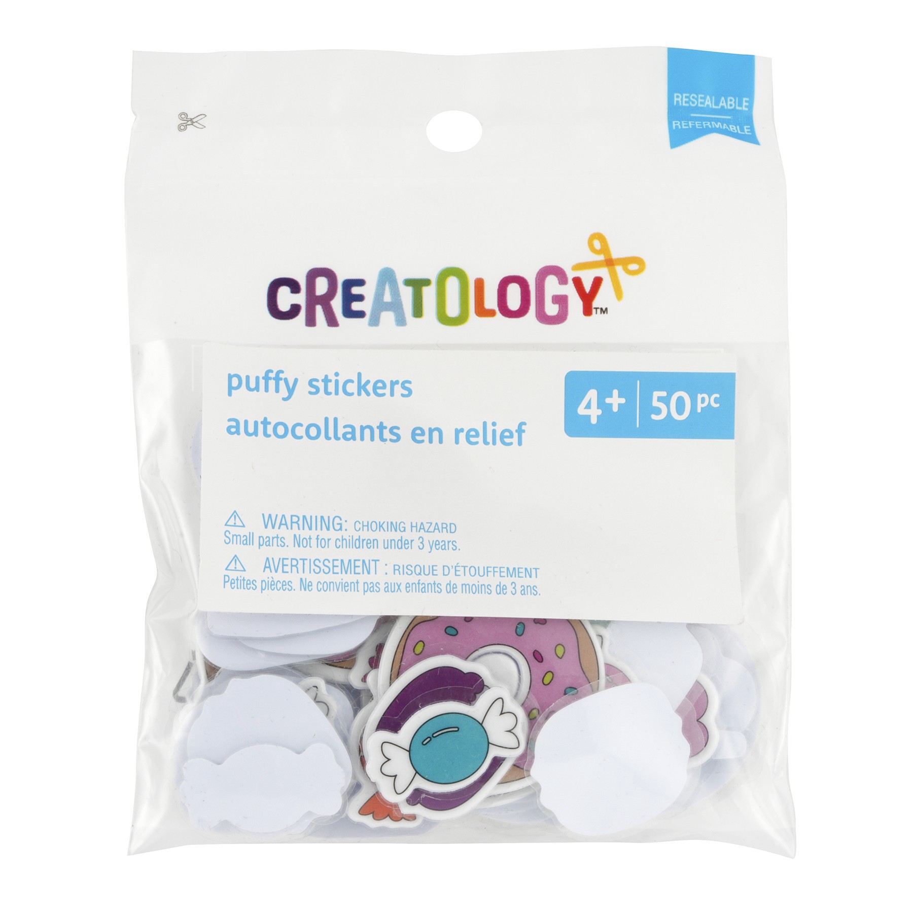 slide 2 of 2, Sweet Treats Puffy Stickers By Creatology, 0.98 in - 1.8 in