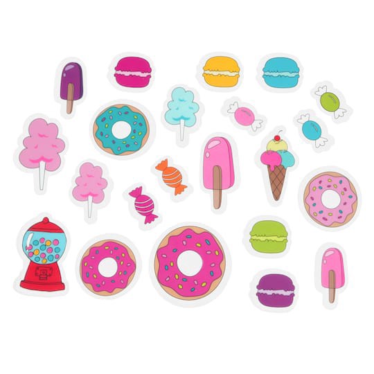 slide 1 of 2, Sweet Treats Puffy Stickers By Creatology, 0.98 in - 1.8 in