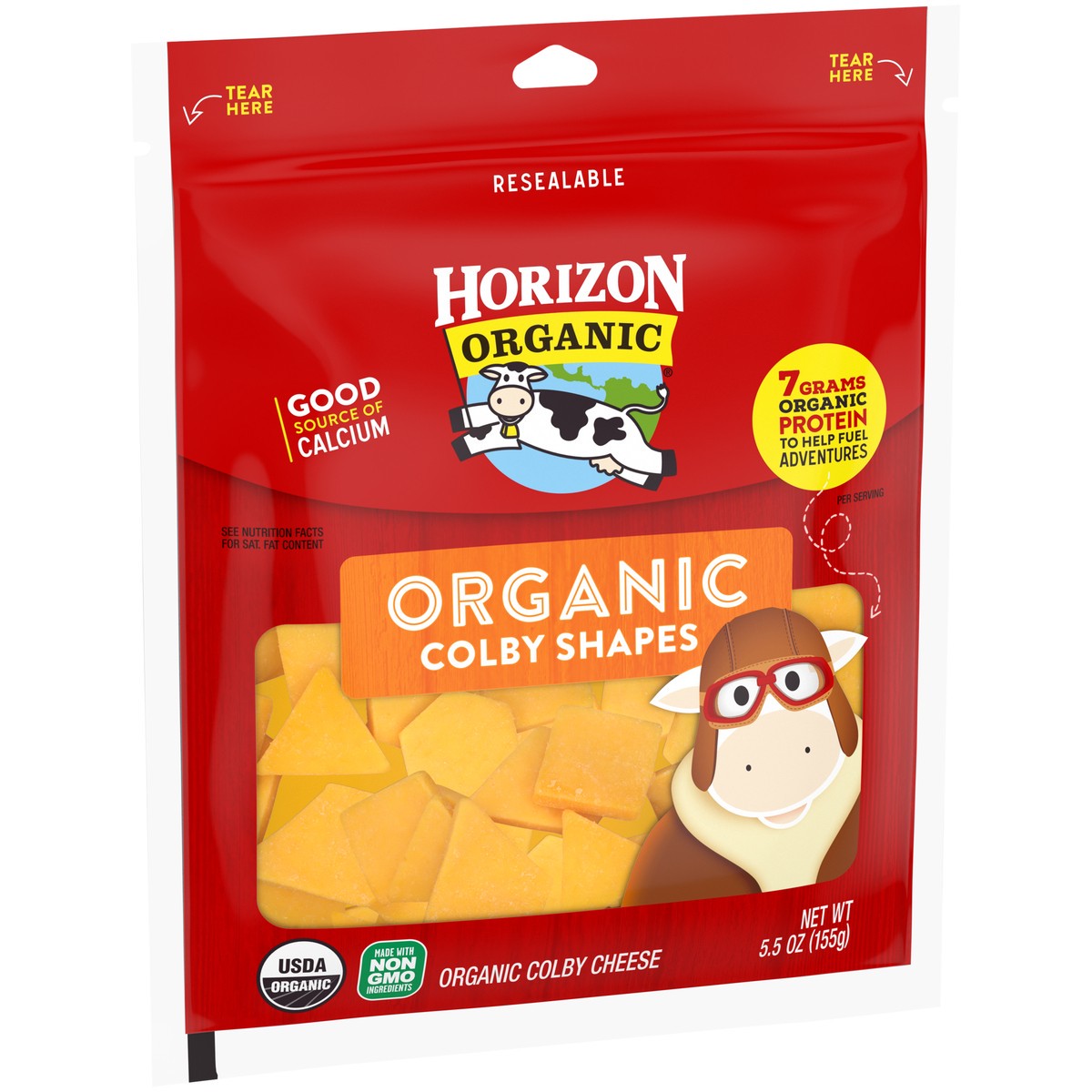 slide 2 of 9, Horizon Organic Shapes Colby Cheese, 5.5 Oz., 5.5 oz