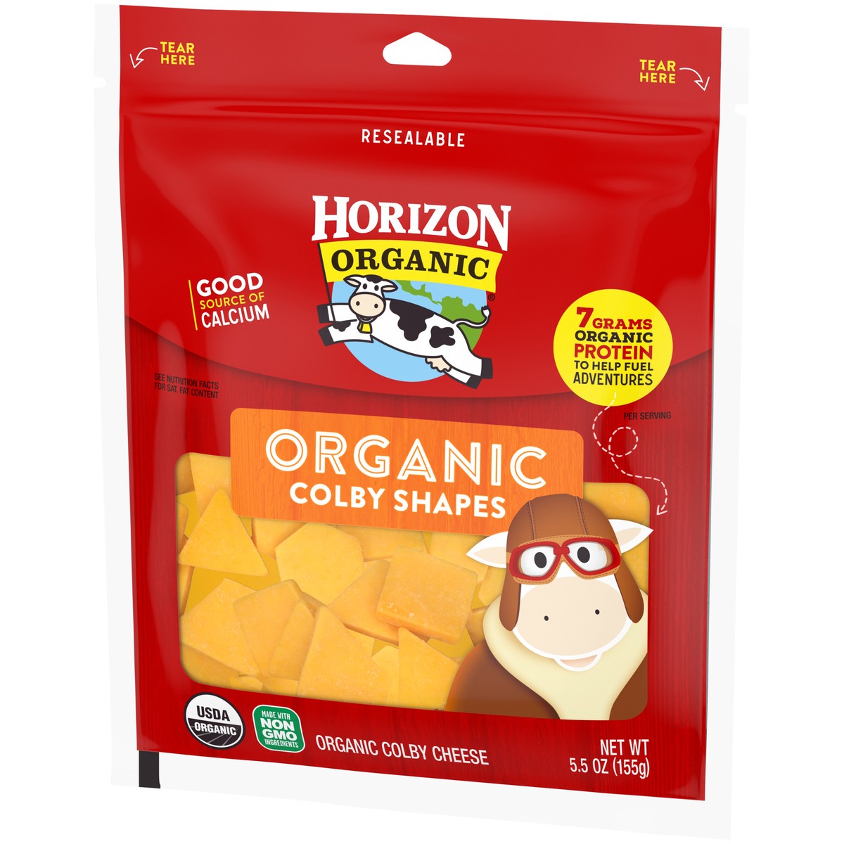 slide 3 of 9, Horizon Organic Shapes Colby Cheese, 5.5 Oz., 5.5 oz