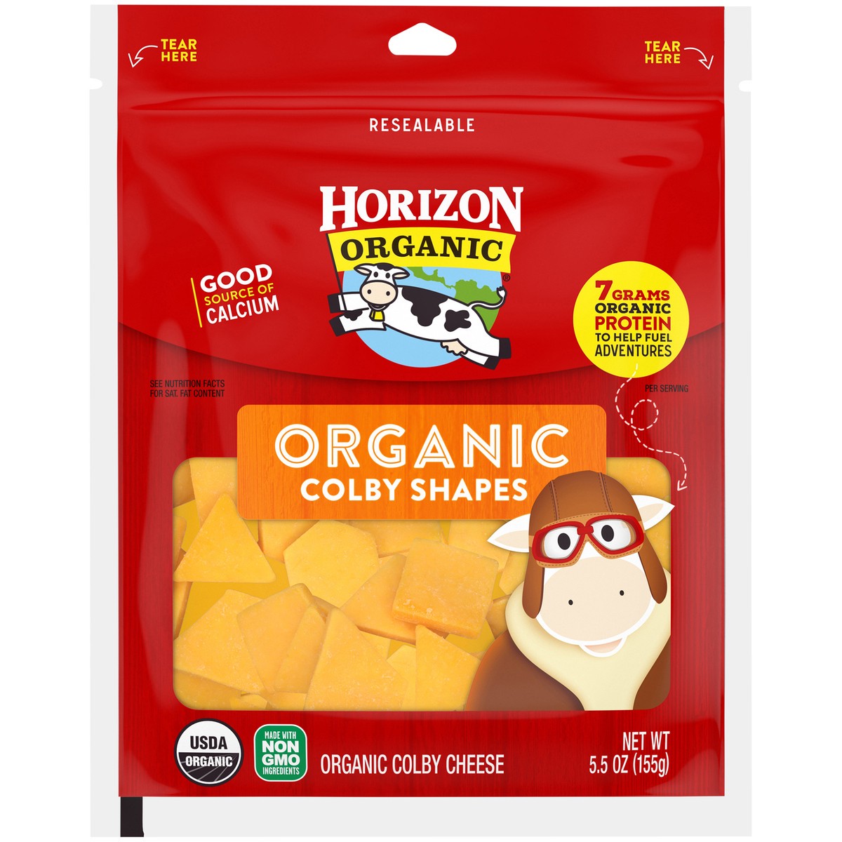 slide 6 of 9, Horizon Organic Shapes Colby Cheese, 5.5 Oz., 5.5 oz