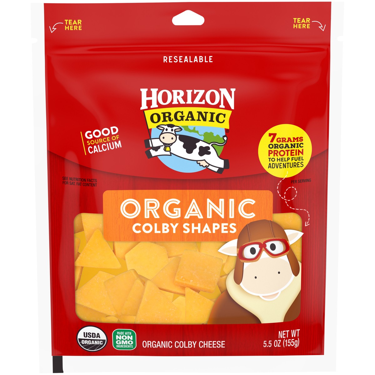 slide 1 of 9, Horizon Organic Shapes Colby Cheese, 5.5 Oz., 5.5 oz