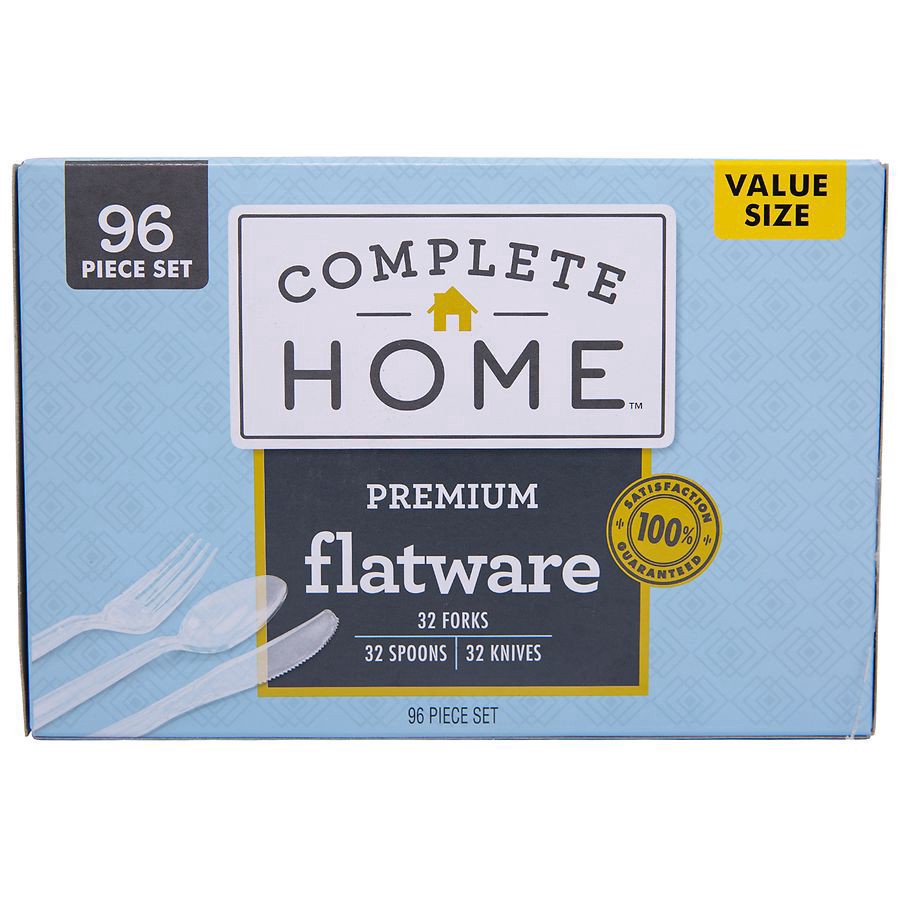 slide 2 of 4, Complete Home Combo Premium Plastic Cutlery, 96 ct