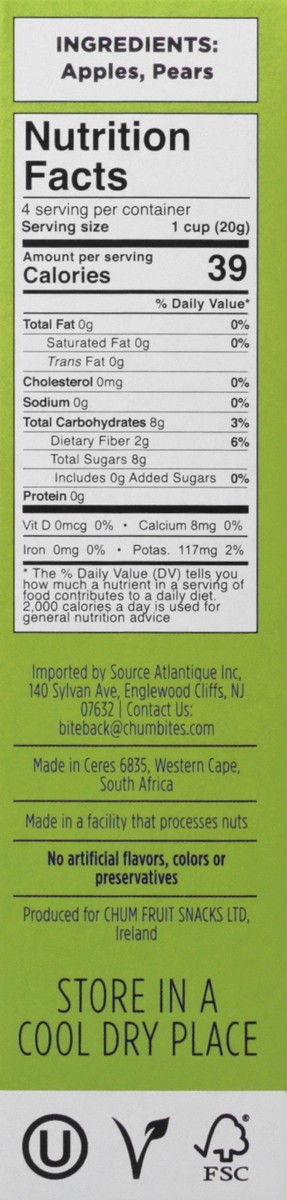 slide 8 of 11, Chum Apple Fruit Bites 4 ea, 4 ct