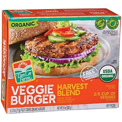 Don Lee Farms Organic Harvest Blend Veggie Burger 4 ct | Shipt